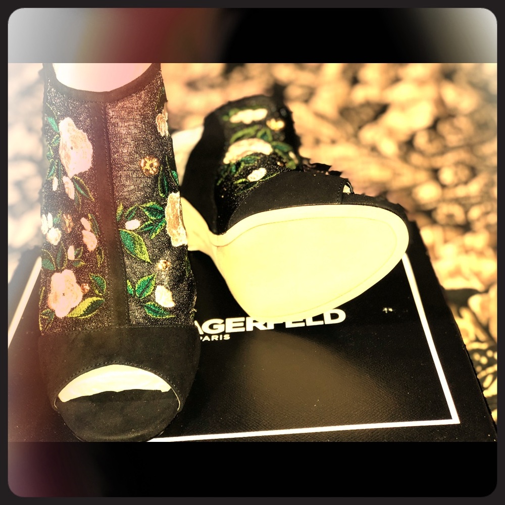 High end floral print high heel women heels